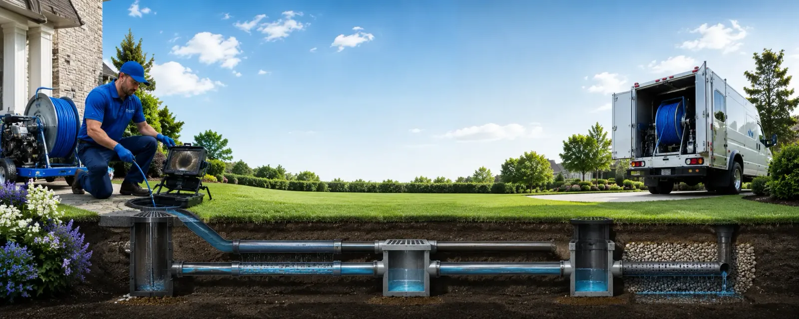 Outdoor drain cleaning information for Adams, NY